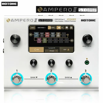 Нов интегриран эффектор електрически китари Hotone Ampero II Stomp (трехъядерный цифров процесор 2-ро поколение)