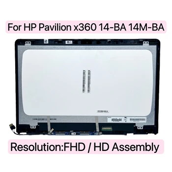 Оригинална За HP Pavilion x360 серия от 14-BA 14M-БА LCD дисплей със сензорен екран и цифров преобразувател в събирането на 14-ba001la 14-BA002LA 14-BA003LA