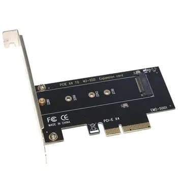 EM2-5001 PCI-E 3,0x4 за NVMe M. 2 NGFF M Ключ SSD Странично Карта за Разширение Адаптер подходящ за 2230/2242/2260/2280 M. 2 SSD