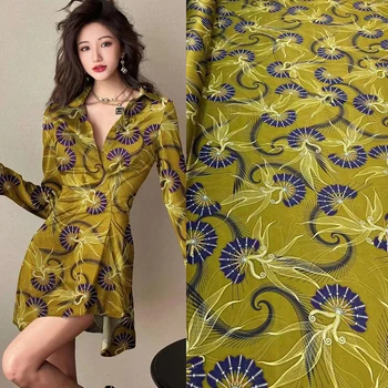 Лятна Нова Мода коприна плат за дрехи Луксозна дизайнерска марка Хубава схема за шиене на Декоративен текстил, Ръчно изработени Div Плат