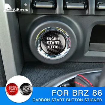СКОРОСТ на ПОЛЕТА, за Subaru BRZ и Toyota 86 Аксесоари Стикер от въглеродни влакна Вътрешната тапицерия на автомобила Бутон за стартиране на двигателя Капак на устройството за запалване