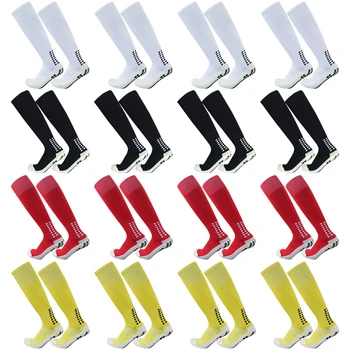 4 Двойки от мъжки на женски чорапи за спорт на открито, дишащи футболни чорапи, Нови силиконови нескользящие чорапи за състезания, спортни и футболни чорапи