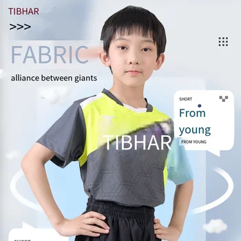 Tibhar 2022, бебешки дрехи за тенис на маса, спортно облекло, блузи с къс ръкав, тениски, спортни ризи за пинг-понг, топ