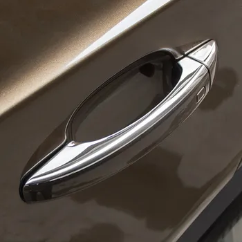 Външна врата копчето, декоративна рамка, декоративни капачки, 8 бр. за Audi A4 B8 2013-2016, автомобилен стайлинг, врата копчето, пайети, етикети ABS