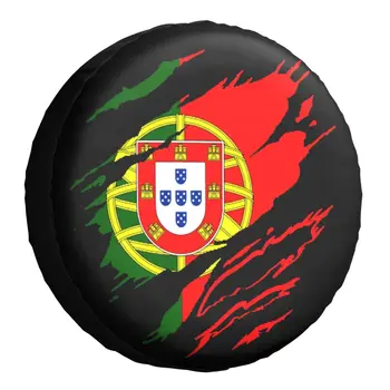 Ретро калъф за резервна гума с флага на Португалия за Honda CRV Jeep RV SUV 4x4, 4WD, защитни покривала за автомобилни колела португалска гордост