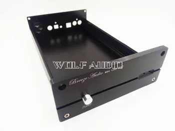 WL1506 Черен изцяло алуминиев корпус, корпус усилвател на шасито Mini USB КПР/блок предусилителя