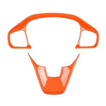 За Ford Maverick 2022 2023 Оранжева тапицерия панел на волана стикер на рамката на купето на автомобила декоративни пайети