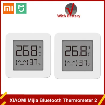 XIAOMI Mijia Bluetooth Thermometer 2 Безжични интелигентни електрически дигитален влагомер-термометър Работи с приложение Mijia с батерия