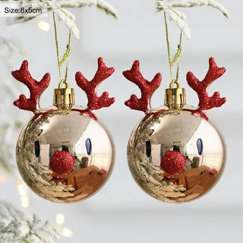 2 елемента Коледни топки от Лосове Украса на Коледна елха Подвесная окачване финансирани Коледна украса за дома Коледна парти Навидад 2022