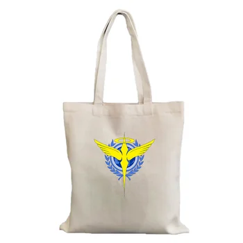 Мобилен костюм Gundam Seed, аниме, женствена чанта за пазаруване, холщовая пазарска чанта, дамска чанта през рамо, холщовая чанта за пазаруване