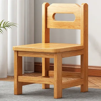Модерен малка табуретка За всекидневна Дървен Стол С облегалка Малък Стол Постоянен борова дървена табуретка
