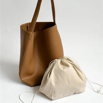 Висококачествена дамска чанта-торба с голям капацитет през рамо модерна мека кожена чанта за мобилен телефон