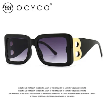 OCYCO Луксозни Нови Квадратни Метални Слънчеви очила Мъжки Vintage Слънчеви очила в стил пънк Дамски Слънчеви очила Oculos Feminino Lentes Gafas De Sol UV400